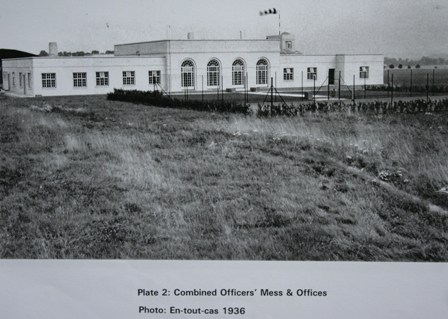 Historic photograph of the combined Officers' Mess and offices at RAF Yatesbury in 1936